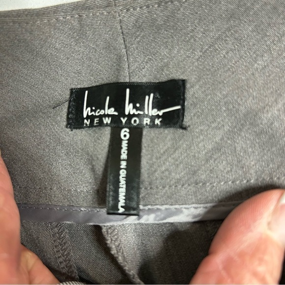 NWT Nicole Miller Gray Capris Sz 6 - Picture 4 of 9